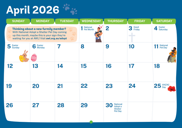 2026 AWL Happy Homes Calendar